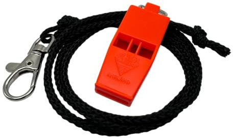 Acme Signalpfeife Tornado No. 636 orange mit Pfeifenband in orange