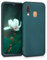 kwmobile Case kompatibel mit Samsung Galaxy A40 Hülle - Schutzhülle aus Silikon metallisch schimmernd - Handyhülle Metallic Petrol