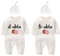 culbutomind Body Pour Bébé Jumeaux Double Trouble Nouveau-né Unisexe Drôle Body à Manches Longues Mixte Bébé Pour Bébé Garçon Et Fille(white sweet 3m)