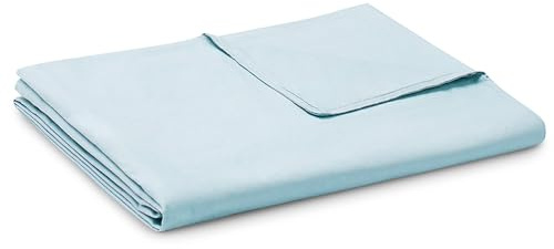 YnM Cotton Duvet Cover for Weighted Blankets (Light Blue, 41''x60'')