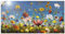 ARTland Wanddeko Wandtattoo selbstklebende Vinylfolie 150x75 cm Querformat Blumenwiese Blumen Blüte Pflanzen Natur Frühling U1QU