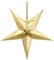 Deko Stern golden Papierstern Weihnachten aus Pappe Deko Weihnachten 3D Stern Weihnachtsdeko Faltstern DIY Stern Gold 30 cm