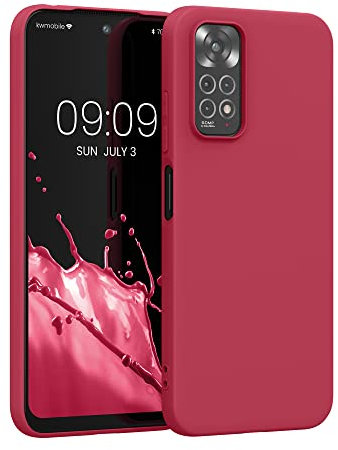 kwmobile Custodia Compatibile con Xiaomi Redmi Note 11 / Note 11S Cover - Back Case per Smartphone in Silicone TPU - Protezione Gommata - fucsia matt