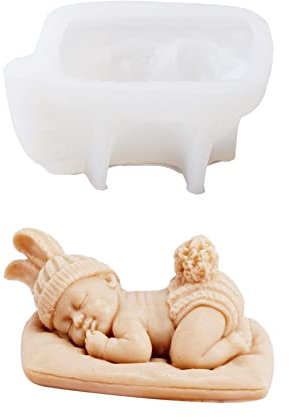 Vctitil Stampi in Silicone per neonati 3D per neonati per caramelle cioccolato sapone fondente che fa forma di bambino stampo strumento di cottura decorazione torta