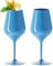 Doimoflair Bicchieri da vino in plastica, infrangibili, 47 cl. (blu)
