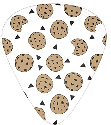 Cookies Food Chocolate Chip Biscuits Gitarre Plektrum Plektren Set: bequem in der Hand mit glatten Kanten, drei Stärken passend