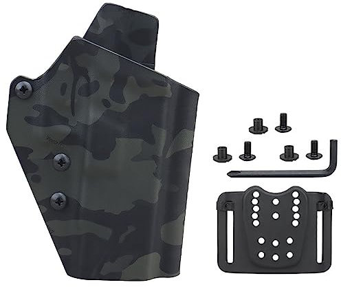 ACEXIER K.ydex Holster für G1ock 43/43x Leichtes Militär Jagdpistole Holster Taille Carry Q.LS Schnellspanner Kit Oberschenkel Q.LS Adapter Basis (BCP)