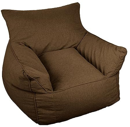 NONCHI Funda De Saco De Peluche para Adultos/Adolescentes (Sin Relleno), Funda De Saco De Peluche para Sofá para Organizar Juguetes De Peluche O Textil,Marrón