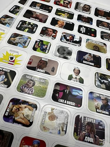 Nur positive Version Lehrer Memes Sticker/Aufkleber 180 Stk. / 60 Motive/Lehrermemes für Noten/Lehrer Sticker, Lehrergeschenk, Lehrergeschenk Abschied