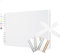 Vienrose Album Fotografico Scrapbook fai da te con 40 Pagine Bianche Spiralalbum per Baby Shower, Matrimonio e Compleanno, 29x21,5 cm Bianco