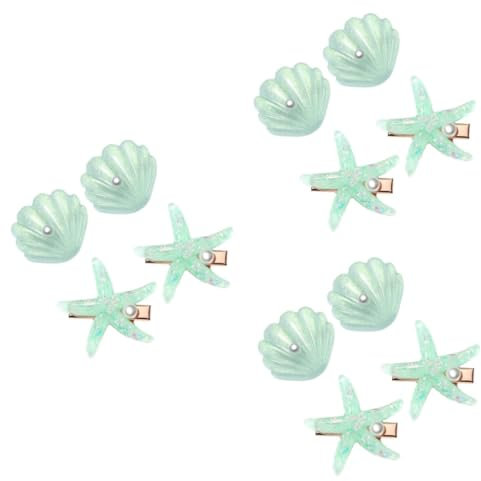 DOITOOL 12pcs Star Hairpin Hair Clips Chic Hairpins for Women Pearl Decorative Ocean Style