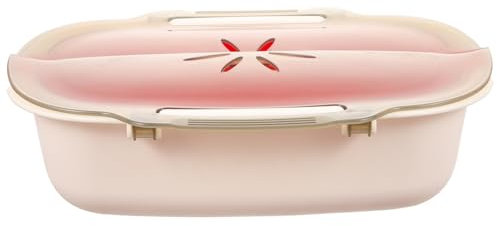 FELTECHELECTR Vaporera Para Horno Microondas De Alta Temperatura Recipiente De Plástico Doble Capa Gran Capacidad Para Cocinar Al Vapor Verduras Uso Casa Para Refrigerador y Microondas