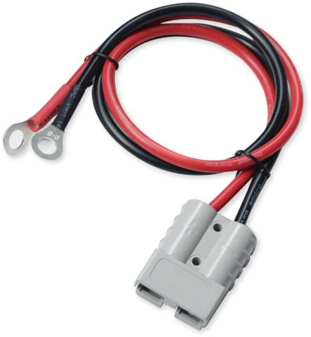 Casenly Batterieanschluss 50A 600V, Anderson Stecker mit O-Ring-Batterieanschlusskabel 50A Anderson Steckerkabel mit 10AWG 50cm Gabelstapler Ladegerät Stecker für Autos Anhängerwinde Stecker