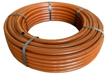 Mugar - Tuberías para Riego por Goteo de 16mm de Diámetro Marrones o Negras - Bobinas de Riego - Tubos de 16mm (Marrón, 25 Metros)
