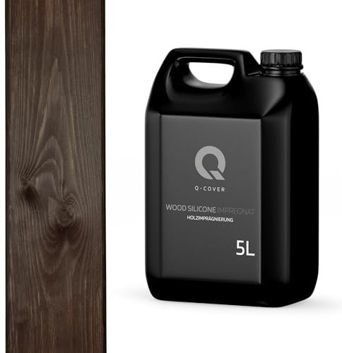 Q-COVER holzimprägnierung Palisander 5 L 2 in 1 holzschutz farbimprägnierung imprägniermittel holzschutzmittel imprägnierung abperleffekt alle holzarten holzgrundierung