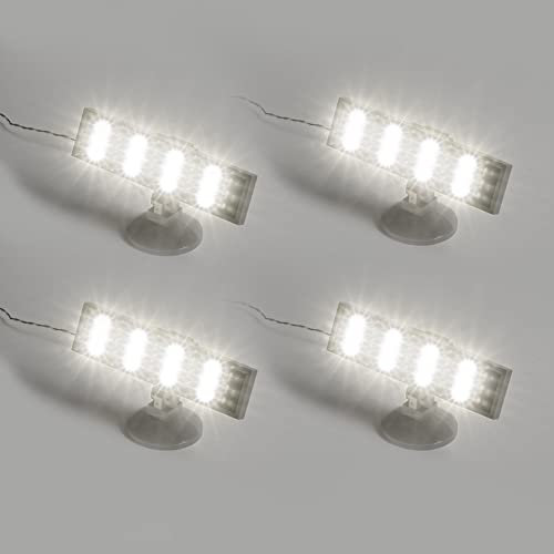 TEDDOO 4-Sätze von Baustein-Leuchten, LED-Licht-Kit, Suchscheinwerfer, geeignet für Baustein-Modelle, Konturleuchten, USB-Stecker (kompatibel mit Mainstream-Bausteinen) (Weißes Licht)