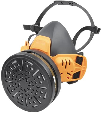 wolfcraft Atemschutzhalbmaske mit Wechselfilter A1 I 4950000 I Atemschutzsystem für den Einsatz mit Wechselfiltern verschiedener Filterklassen