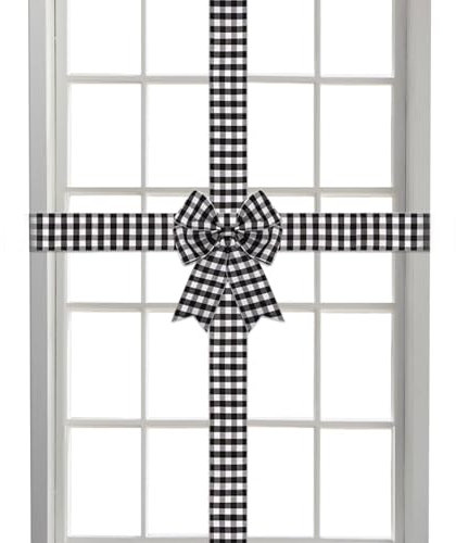 de cinta de puerta de armario de navidad, decoración de nudos de puerta a cuadros de búfalo - armario de Navidad con lazos para puerta grande, decoraciones de cocina, y sai