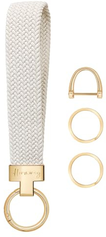 Hovmwey Elastic Wristlet Keychain for Women Men, Cute Car Key Chain, Braided Wrist Strap Lanyard for Keys ID Badges