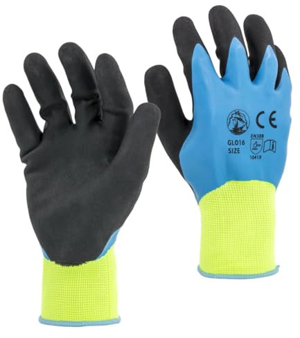 STI Guanti Impermeabili con palmo spalmato in lattice antiscivolo 8 M 1 Paio