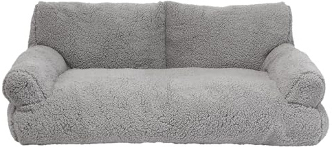 Nobby Komfort Plüschsofa Classic Teddy hellgrau L x B x H: 100 x 65 x 35 cm