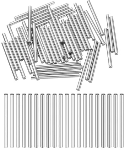 QUARKZMAN Zylinderstifte Rostfrei 4x55mm Spannstift, Silberton 50Stück | Passstift Metallstifte Metallstifte, Dübelstifte Bolzen Metall für DIY, Möbel, Bastelprojekte