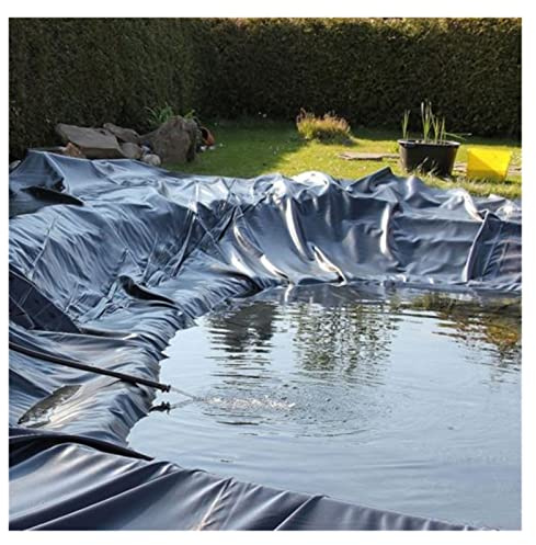 VagxTbs Bâche de Bassin prédécoupée Flexible, 8 mil d'épaisseur, Piscine Domestique renforcée en PEHD, aménagement paysager, Piscine, Bassin de Jardin(5x12m/16.4x39.4ft)