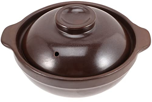 OQHAIR Topf Topf Auflauf Ton Eintopf Kochen Keramiktopf Heiße Gemüsesuppe Küche Herd Herd Heizung Abdeckung