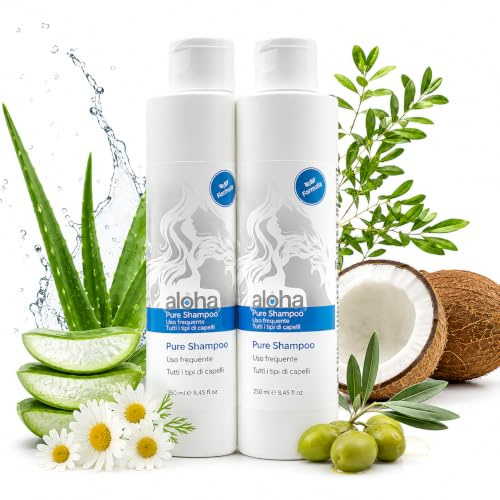 Anti-Haarausfall-Shampoo 2er-Set (2 x 200ml) mit Procapil®, Biotin und Keratin – Stärkt und schützt brüchiges, strapaziertes und zu Ausfall neigendes Haar | Gesamtvolumen 400ml | AlohaLabs