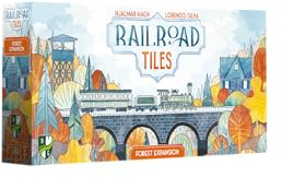 Cranio Creations - Railroad Tiles, Forest Expansion - Erweitern Sie Ihre Eisenbahnreise in den Wald! - 1-4 Spieler, 45 Minuten - Alter 8+ - Erweiterung - Ausgabe in Italienischer Sprache