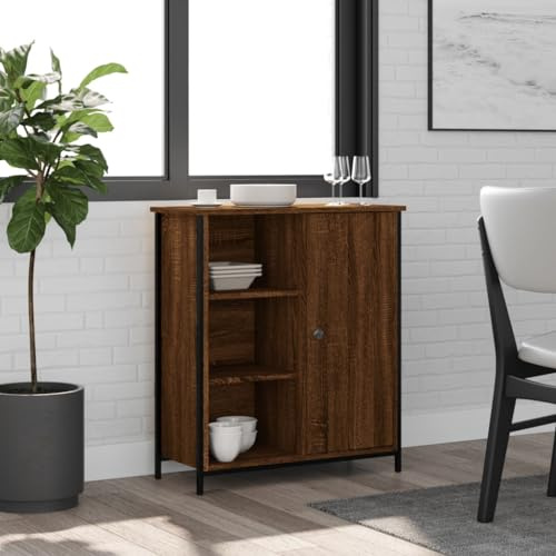 Frdhee Küchenschrank Eckschrank Klein,Sideboard Braun Eichen-Optik 70x30x80 cm Holzwerkstoff,Aufbewahrungsschrank für Esszimmer,Wohnzimmer,Büro