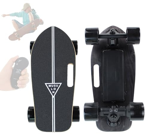 Pnpaea Elektro-Skateboard Mit Fernbedienung,Elektro Skateboard,Mit Fernbedienung,Maximale Belastung 100kg,Mobility Transport Tools FüR Erwachsene Black-8kmRange
