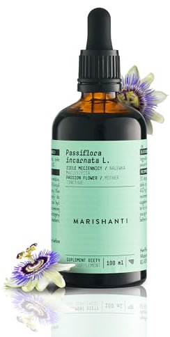 Passionsblume (Passiflora incarnata) Alkoholfreie Urtinktur – flüssiger Extrakt – Tropfen – 100 ml – Nahrungsergänzungsmittel – Marishanti – 100% natürlich und vegan | Passionsblume (Passiflora incarnata) als flüssiger Pflanzenextrakt - Nahrungsergänzungsmittel, 100% natürlich, vegan und rein