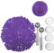 Purple Sealing Wax Beads, Yoption 300 Pieces Octagon Wax Seal Beads Kit with 2 Melting Spoon and 4 Candles for Seal Stamp (Purple)