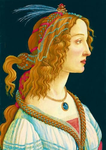 Bluebird Puzzle - Botticelli, Weibliches Idealbildnis, 1480, 1000 Teile Puzzle - Reproduktion des Berühmten Gemäldes - Puzzle für Erwachsene