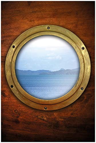 Wallario Poster - Guckloch aus dem Boot in Premiumqualität, Größe: 100 x 150 cm XXL-Poster