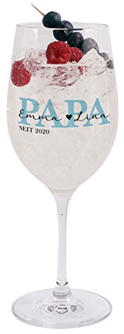Herz & Heim® Weinglas für Papa mit Aufdruck - Vatertagsgeschenk