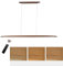 LED Hängeleuchte Moderne Hängelampe Kreative Holz Rustikal Kronleuchter Dimmbar Mit Fernbedienung Esstischlampe Höhenverstellbar Pendelleuchte Deckenleuchte Wohnzimmer Leuchte Leuchtmittel,Dark wood
