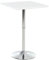HOMCOM Bartisch Bistrotisch Pub Höhenverstellbarer Quadratischer Stehtisch Tisch Stahl Weiß 60 x 60 x 69-92 cm