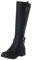 Stivali da Donna Alti sopra Ginocchio Lacci Tacco Stivali Donna Scarpe con Tacco Alto e Punta Tonda Moda Fibbia per Cintura Casual High-Tube (43,Nero)