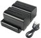 NP-F750 F770 Lot de 2 batteries de rechange rechargeables et chargeur double compatible avec appareil photo Sony NP-F550, F730, F970, CCD-RV100 CCD-RV200 CCD-SC5 CCD-SC55E, caméscope, npf, etc.
