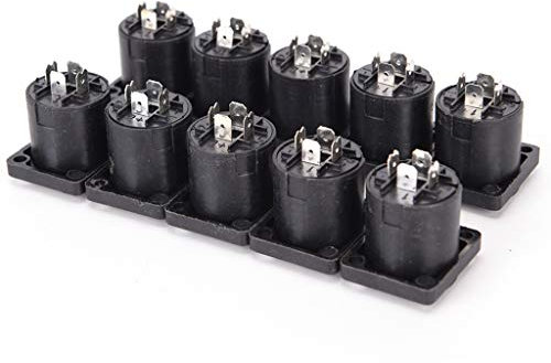luosh 10Pieces/lot 4 Pin Speakon Female Jack Socket Connector Audio Loudspeaker Amplifier