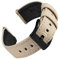 EACHE Uhrenarmband 22mm, Segeltuch und Leder Hybrid Uhrenarmbänder für Herren, Armband für Uhr mit Schnellverschluss (Sand-Schwarze Schnalle)