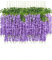 UNIQU 24 Stems Artificial Wisteria Vine - Hanging Silk Flowers Garland for Wedding Arch, Party, Home & Garden Decor - Fake Wisteria Flowers for Indoor Outdoor Decoration (Purple)