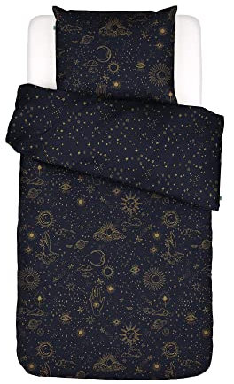 Covers & Co Bettwäsche That's The Spirit Magische Zeichen Nightblue, 155x220 + 1 x 80x80 cm