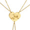 Cupimatch Freundschaftskette 3 Ketten für Freunde Familie, Personalisiert Liebe Herz Puzzle, Gold, glänzend