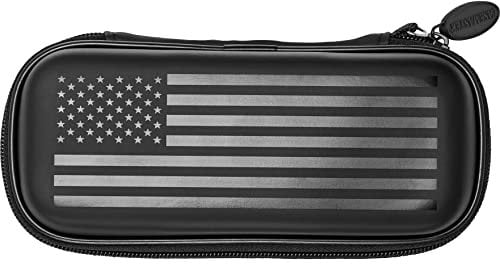 Casemaster Sentry Dart Case Slim EVA Shell for Steel and Soft Tip Darts, Hold 6 Darts and Features Built-in Storage for Flights, Tips and Shafts, American Flag