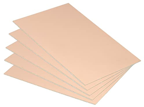 PATIKIL 5Pack FR4 Einseitig Kupferplattiert PCB Laminat 150x100x0.8mm | Leiterplatte