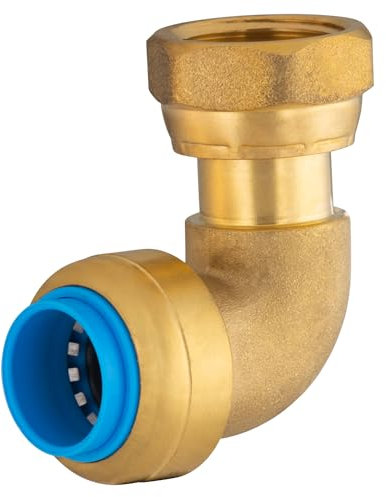 Raccord automatique universel coude Ø16 femelle tournant 15x21 (1/2) TOUT PUSH