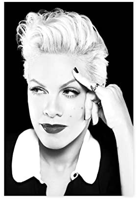 RIPEX Singer P!NK Leinwand-Poster, Wandkunst, Dekordruck, Bild Gemälde für Wohnzimmer, Schlafzimmer, Dekoration, ungerahmt, 30 x 45 cm